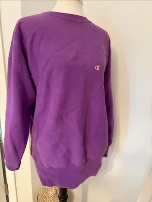 💜😍🔥 Most Amazing Vintage Oversized Champion Purple Crewneck Sweatshirt thumbnail 3