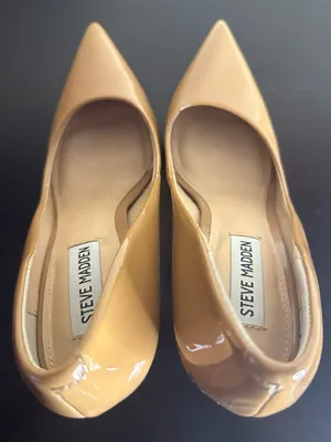 Steve Madden Vala Camel Patent Pointed-Toe Pumps thumbnail 9