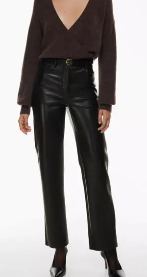 Aritzia Wilfred Leather Melina Pants thumbnail 1