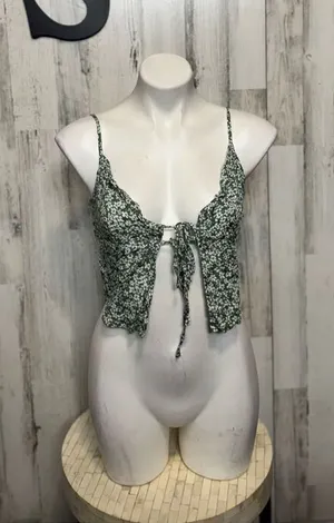 Floral green tank top Green thumbnail 1