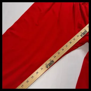 Unbranded Pajama Set Womens‎ Medium Red Long Sleeve Button Up Piping Sleepwear thumbnail 5