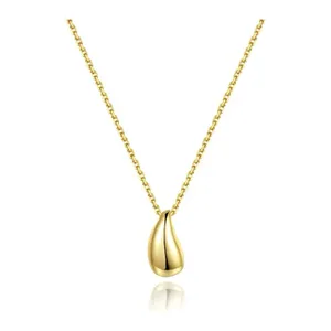 Teardrop Pendant Necklace,‎ Gold Plated Sterling Silver Jewelry, 16-18” thumbnail 2