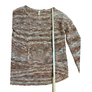 RVCA Womens Space Dye Knit‎ Pullover Sweater Brown Tan Kangaroo Pocket XS/S thumbnail 6