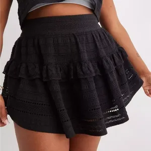 Aerie‎ Lace Ruffle Mini Skirt Size Small thumbnail 1