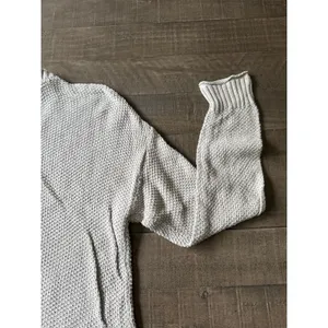 American Eagle Grey Pullover Knit Sweater Partial Button Long Sleeves Size S‎ thumbnail 8