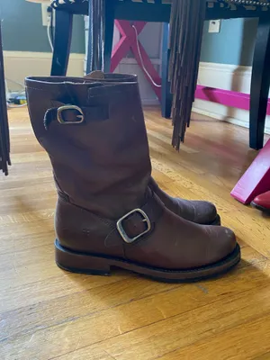 Frye Leather Brown Boots Veronica thumbnail 5