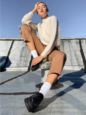 Aritzia Sunday Best Melly Alpaca Wool Cable Knit Sweater – Heather Oatmeal – S thumbnail 3