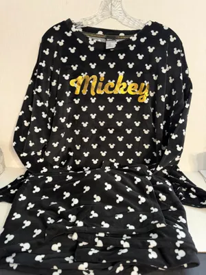 Disney Mickey Mouse Print Ladies Pajama Set thumbnail 1