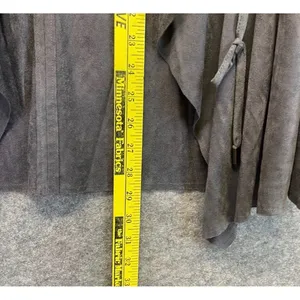 KUT FROM THE KLOTH Dianne Jacket Women Large Gray Faux Suede Drape Front Cinch‎ thumbnail 9