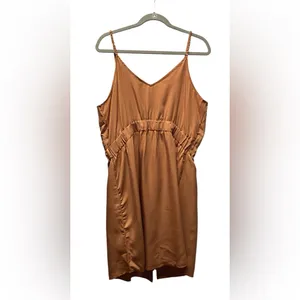Terea Elise layered spaghetti strap mini dress Rust/terracotta Size XL thumbnail 6