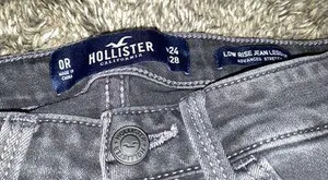 Hollister Grey/black ripped Jeans thumbnail 6