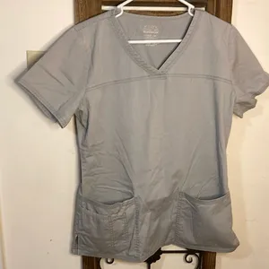 Cherokee workwear size S scrub nurse top with pockets gray thumbnail 1