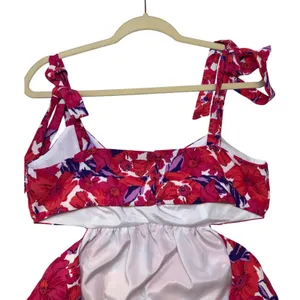 Lovers + Friends Pink‎ Floral Cutout Brandy Mini Dress Ruffle Size Large NWT thumbnail 10