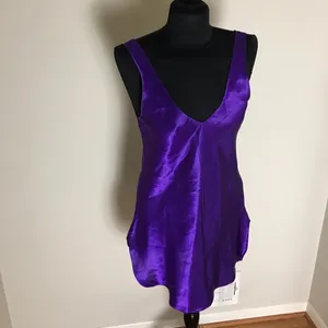 Fredricks of Hollywood vintage satin purple slip thumbnail 3