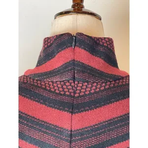 Amanda Uprichard Black And‎ Red Knit Keyhole Mock Neck Sweater Dress Size M thumbnail 5