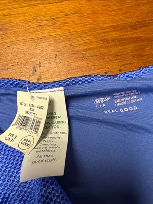 Aerie Electric Blue Cheeky Bikini Bottom thumbnail 5