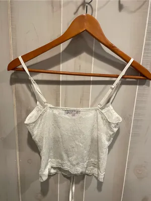 Cute vanilla lace crop Y2K style Edikted crop top tie accent cami indie sleaze thumbnail 5