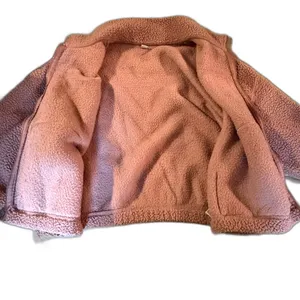 Old Navy Women’s XL Pink Dusty Rose Sherpa Teddy Fleece Full Zip Jacket thumbnail 3
