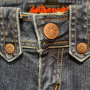 DOLLHOUSE Y2K Vintage Denim Low Rise Flare Jeans Size 7 thumbnail 6