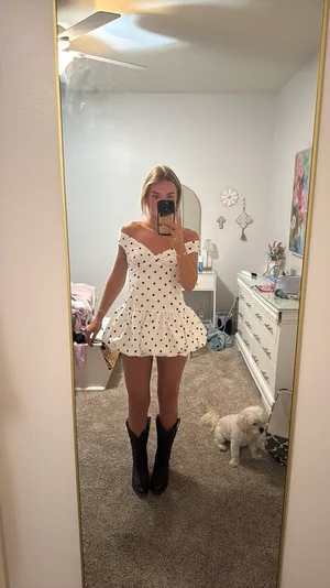 nwt Peppermayo polka mini dress  thumbnail 4