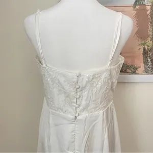 Lulus Elevated Glamour White Satin Sequin Bustier Mermaid Maxi Wedding Dress thumbnail 10