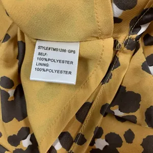 Urban Outfitters 4SI3NN4 Mustard Brown‎ Leopard Print Spaghetti Strap Crop Top S thumbnail 4