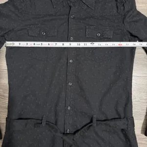 Levis Shirt Dress M Black Eyelet Embroidered Western Tunic‎ Tie Belt Cottagecore thumbnail 6