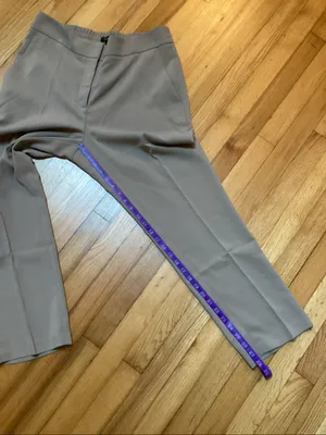 NWT Quince Stretch Crepe Ankle Pants Size 14 Morel Gray thumbnail 10