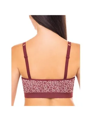 Kindly Yours caged v-neck seamless leopard print bralette size XXL thumbnail 2