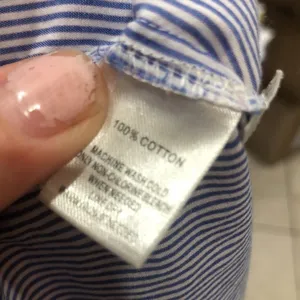 Ann Taylor loft blue striped button up blouse thumbnail 6