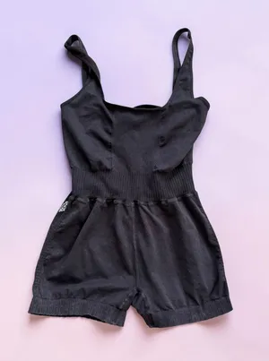 FREE PEOPLE Movement Gray Black Active Romper Size M/L thumbnail 1