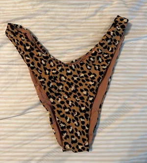 aerie cheetah print swimsuit bottom thumbnail 1
