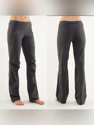 Lululemon Run: Free Pant in Coal/Heathered Coal 10 thumbnail 2