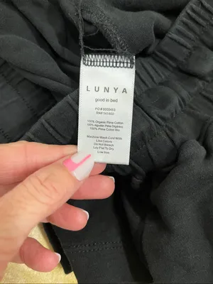 lunya Black Athletic Lounge Shorts with Pink Drawstring size Small thumbnail 4