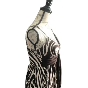 APNY Brown White Zebra Striped Mini Dress Medium thumbnail 9