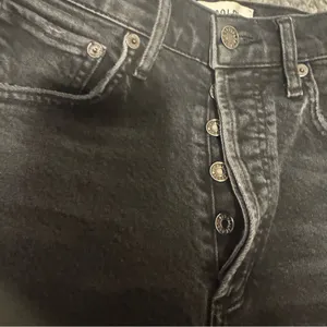 AGOLDE Riley High Rise Straight Crop Jeans Panoramic Washed Black Women's Sz 25 thumbnail 6