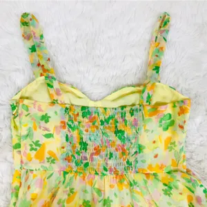 ASTR the Label Floral Chiffon‎ Maxi Dress Small Yellow Tiered Wedding Guest New thumbnail 12