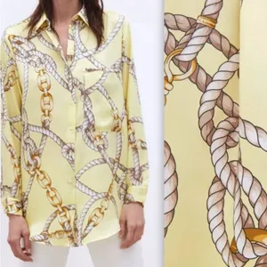 Zara XSmall Yellow satin blouse thumbnail 2