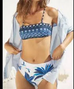 Farm Rio Dream Sky High Waisted Bikini Bottom, Size Medium, $95 thumbnail 2