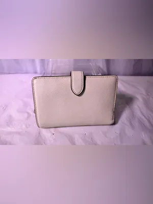 kate spade Pale Pink Saffiano Leather Zip Wallet with Gold Logo thumbnail 2