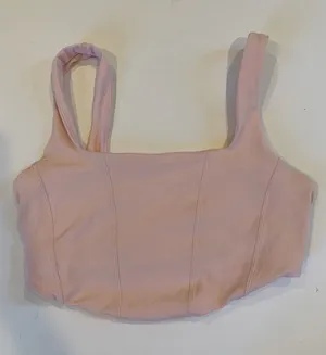 all in motion Womens Medium Light Pink Performance Cropped Tank Active Bralette thumbnail 1