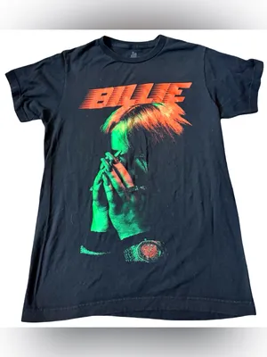 Billie Eilish Hand to Face T-Shirt | Small 💚 thumbnail 8