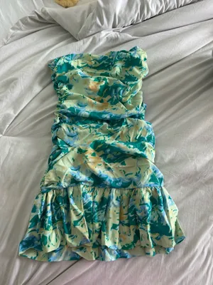 floral mini dress Green thumbnail 1