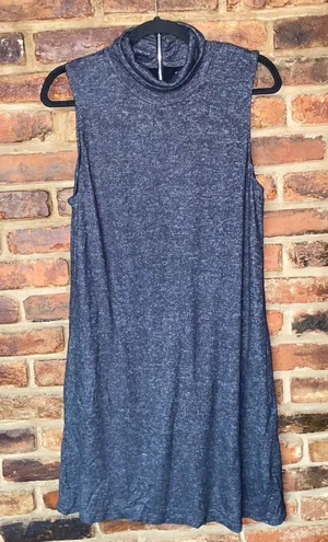 Philosophy Grey Space Dye Sleeveless Turtleneck Mini Dress Women's Size Large thumbnail 1