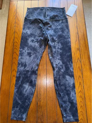 Lululemon Align High Rise 28” Diamond Dye Pitch Grey Graphite Grey Size 12 NWT thumbnail 3
