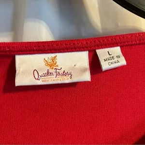 Quacker Factory Red Beaded Embroidered Lighthouse Nautical Themed Top Size Large‎ thumbnail 5