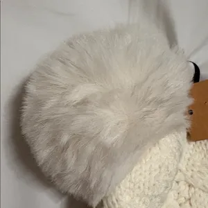 UGG Women's Novelty Cream Cable Knit Beanie with Pom-Pom thumbnail 3