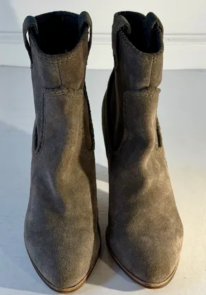 Karl Lagerfeld Provence Gray Suede Cowboy Ankle Boots thumbnail 1