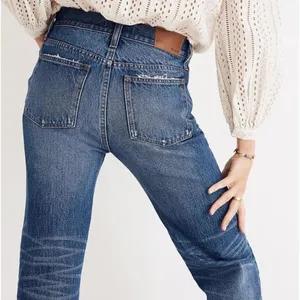 MADEWELL |‎ Women's Knee-Rip Edition Medium Jade Wash Classic Straight Jeans, 25 thumbnail 3
