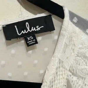 Lulu’S Clareese One Piece Jumpsuit Lace Ivory Long Sleeve Bridal Xs thumbnail 10